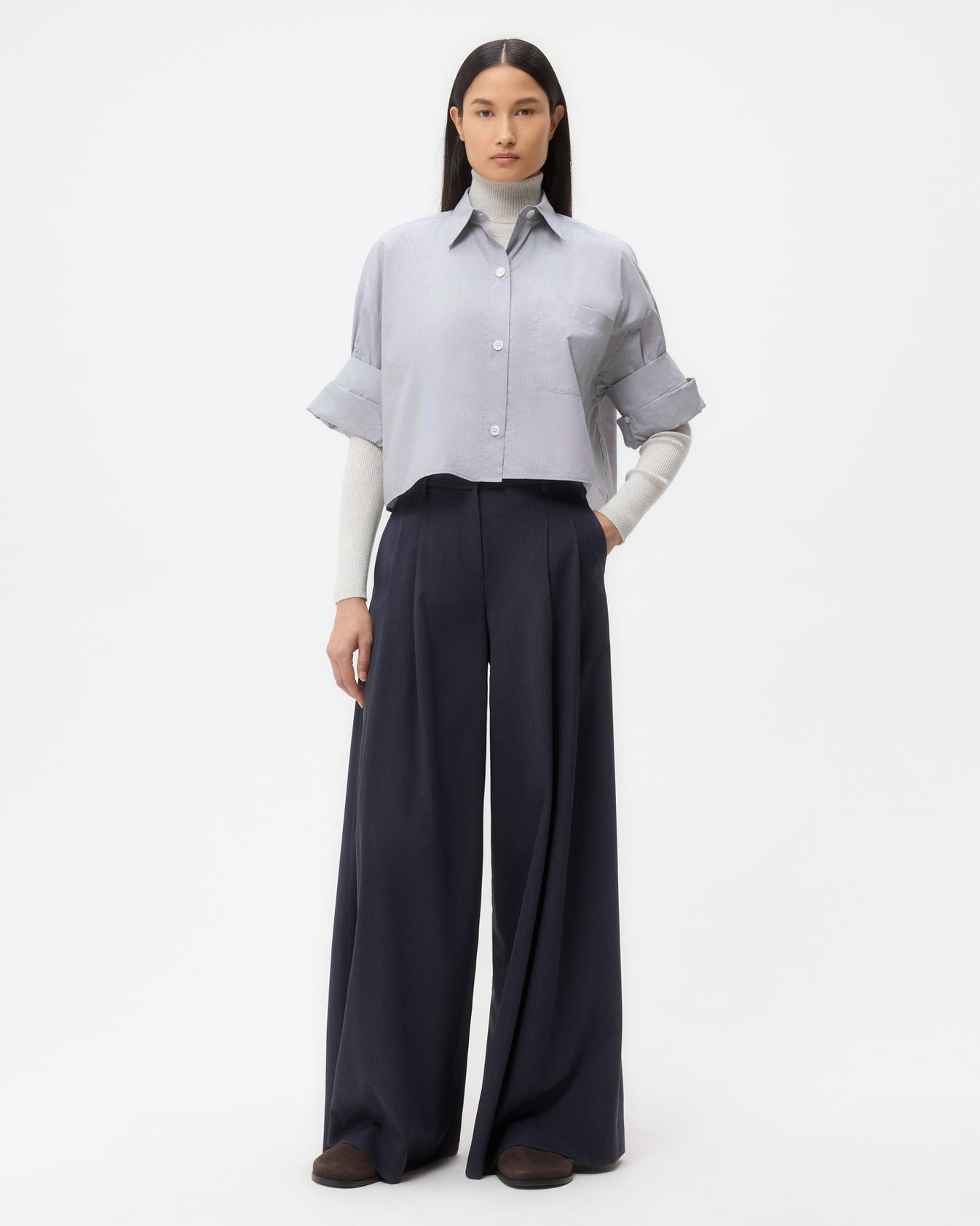 TWP White/black Next Ex Shirt in Micro Windowpane Check Cotton view 3