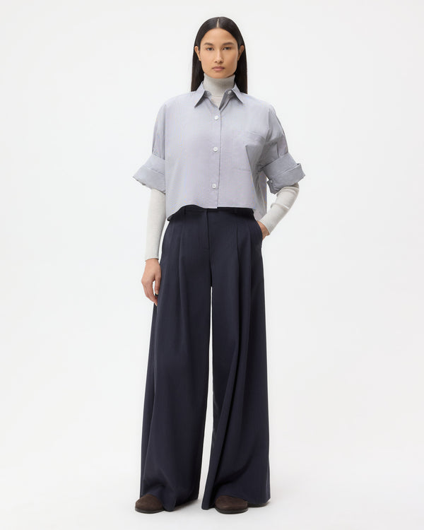TWP White/black Next Ex Shirt in Micro Windowpane Check Cotton view 3