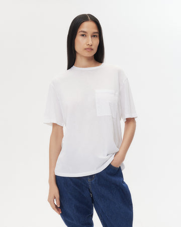 TWP White Big Boy Tee in Supima Cotton view 1