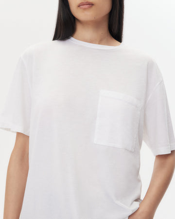 TWP White Big Boy Tee in Supima Cotton view 2