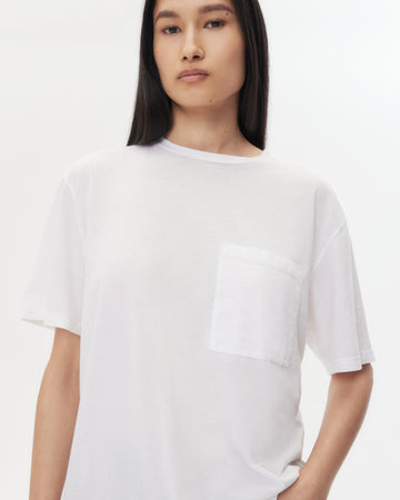 TWP White Big Boy Tee in Supima Cotton view 1