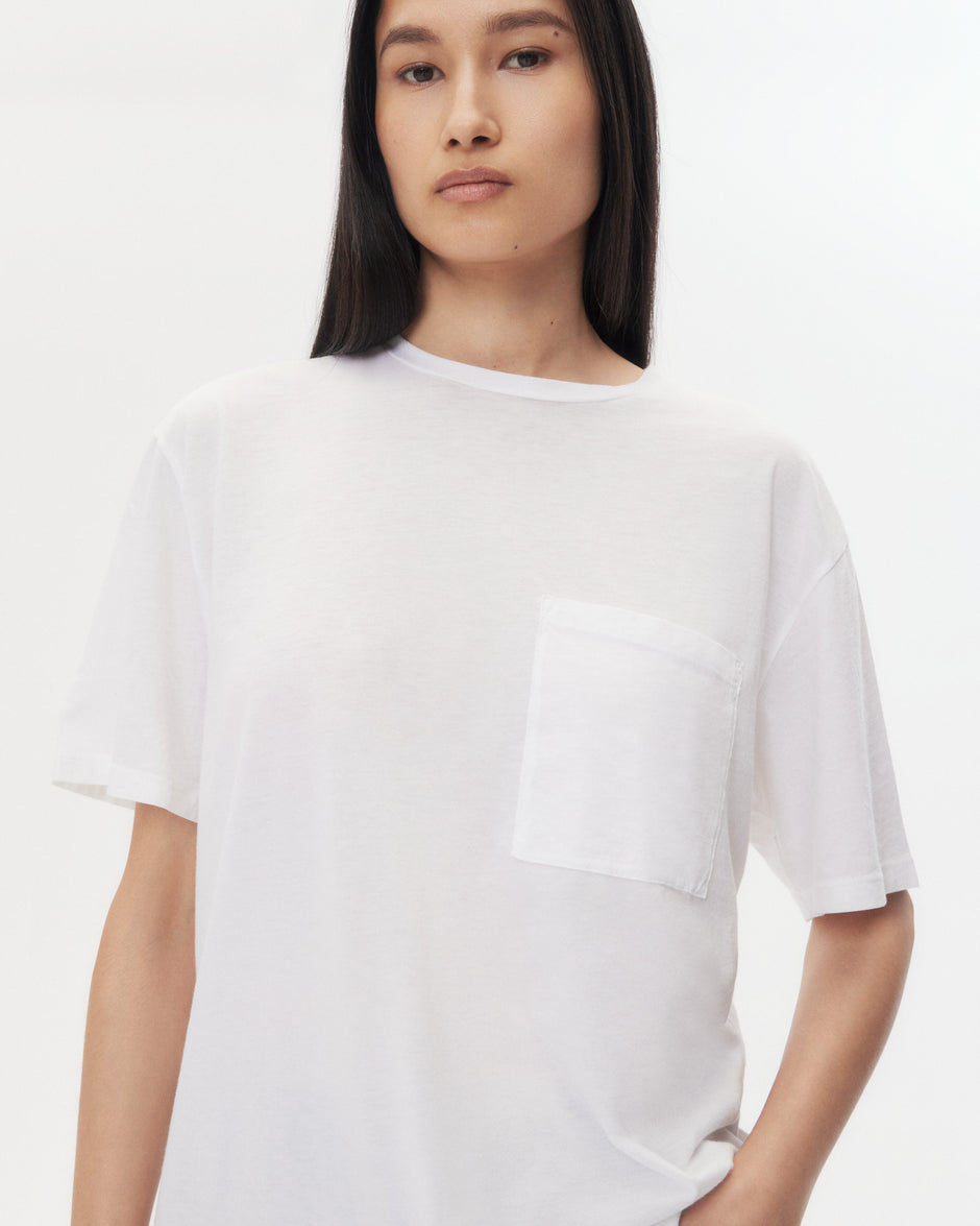 TWP White Big Boy Tee in Supima Cotton view 1