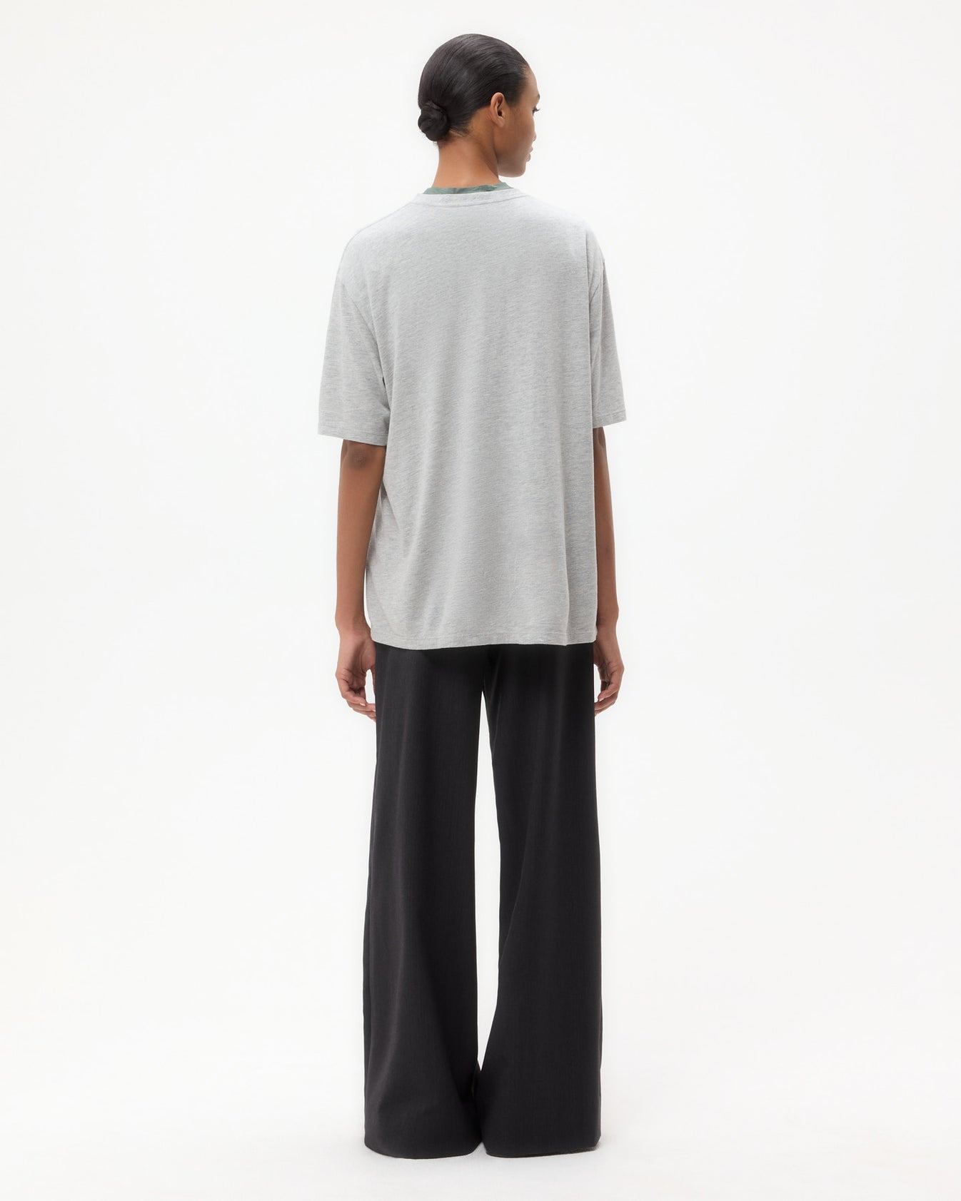 TWP Light heather grey Big Boy Tee in Heathered Modal view 5