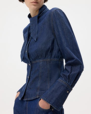 TWP Dark stone Fifi&#39;s Shirt in Denim view 2