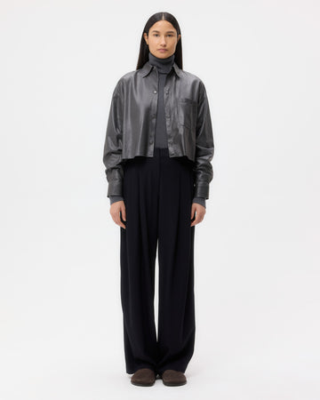 TWP Urban chic Little Big Joe Shirt in Paper Leather view 6