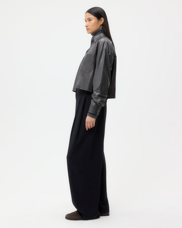 TWP Urban chic Little Big Joe Shirt in Paper Leather view 4