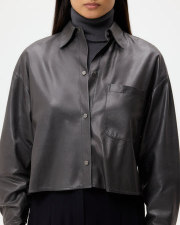 TWP Urban chic Little Big Joe Shirt in Paper Leather view 2