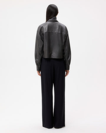TWP Urban chic Little Big Joe Shirt in Paper Leather view 5