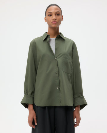 TWP Duffle bag Next Morning Shirt in Superfine Cotton Shirting view 1