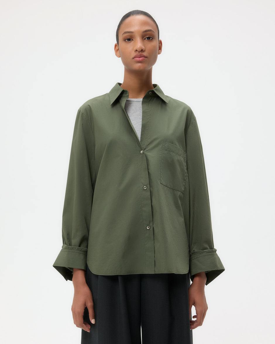 TWP Duffle bag Next Morning Shirt in Superfine Cotton Shirting view 1