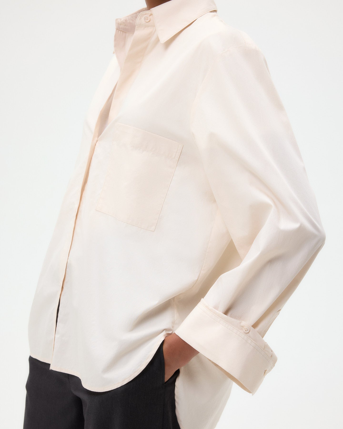 TWP Pink tint Next Morning Shirt in Superfine Cotton Shirting view 2
