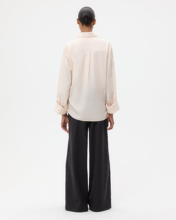 TWP Pink tint Next Morning Shirt in Superfine Cotton Shirting view 5