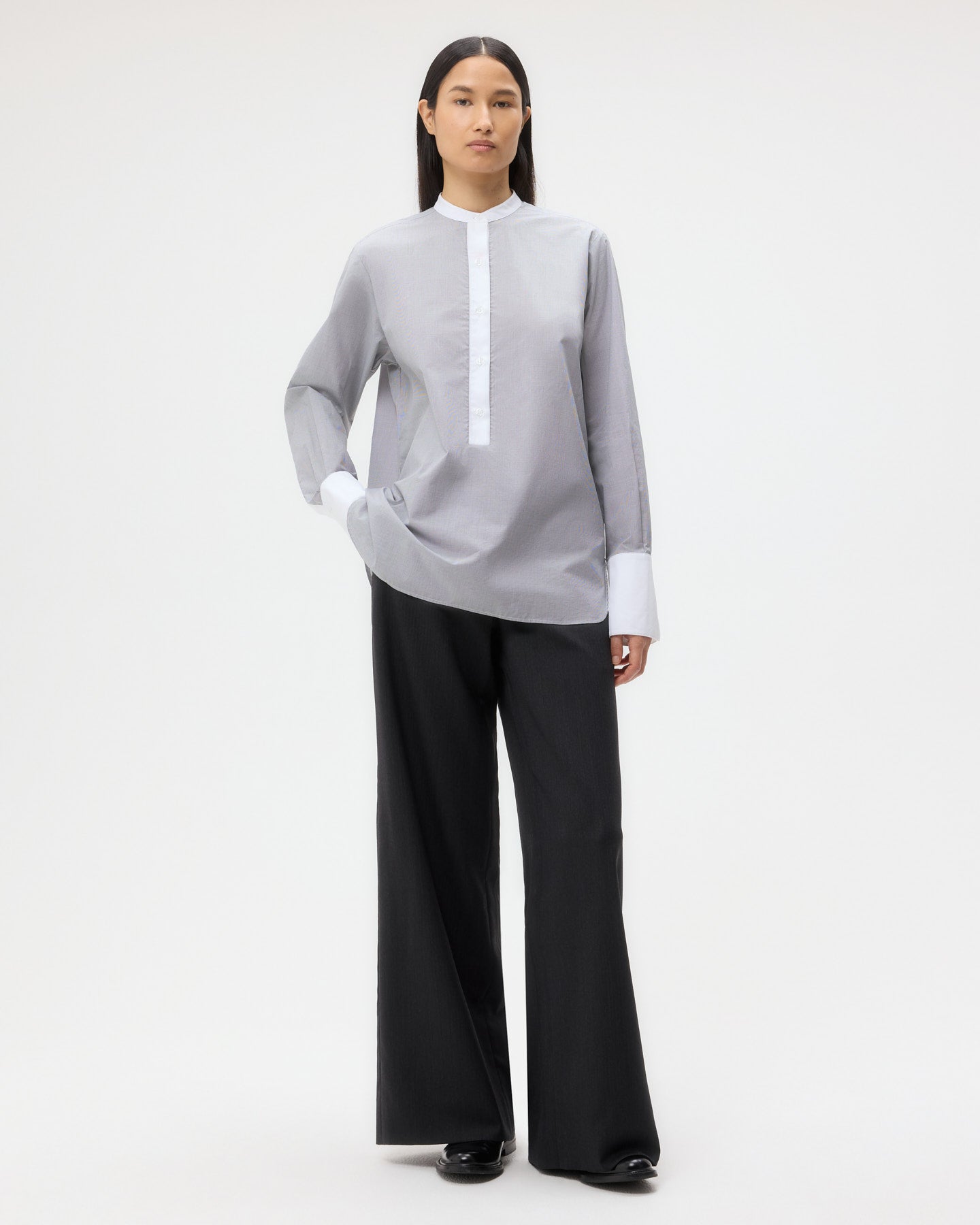 トップス FadedLargePlaidCotton Textured Tie Front Top | Talbots
