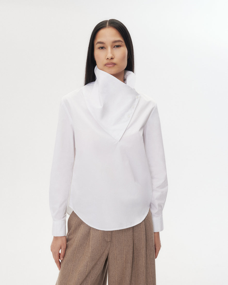 TWP White My Maria Top in Super Compact Poplin view 4