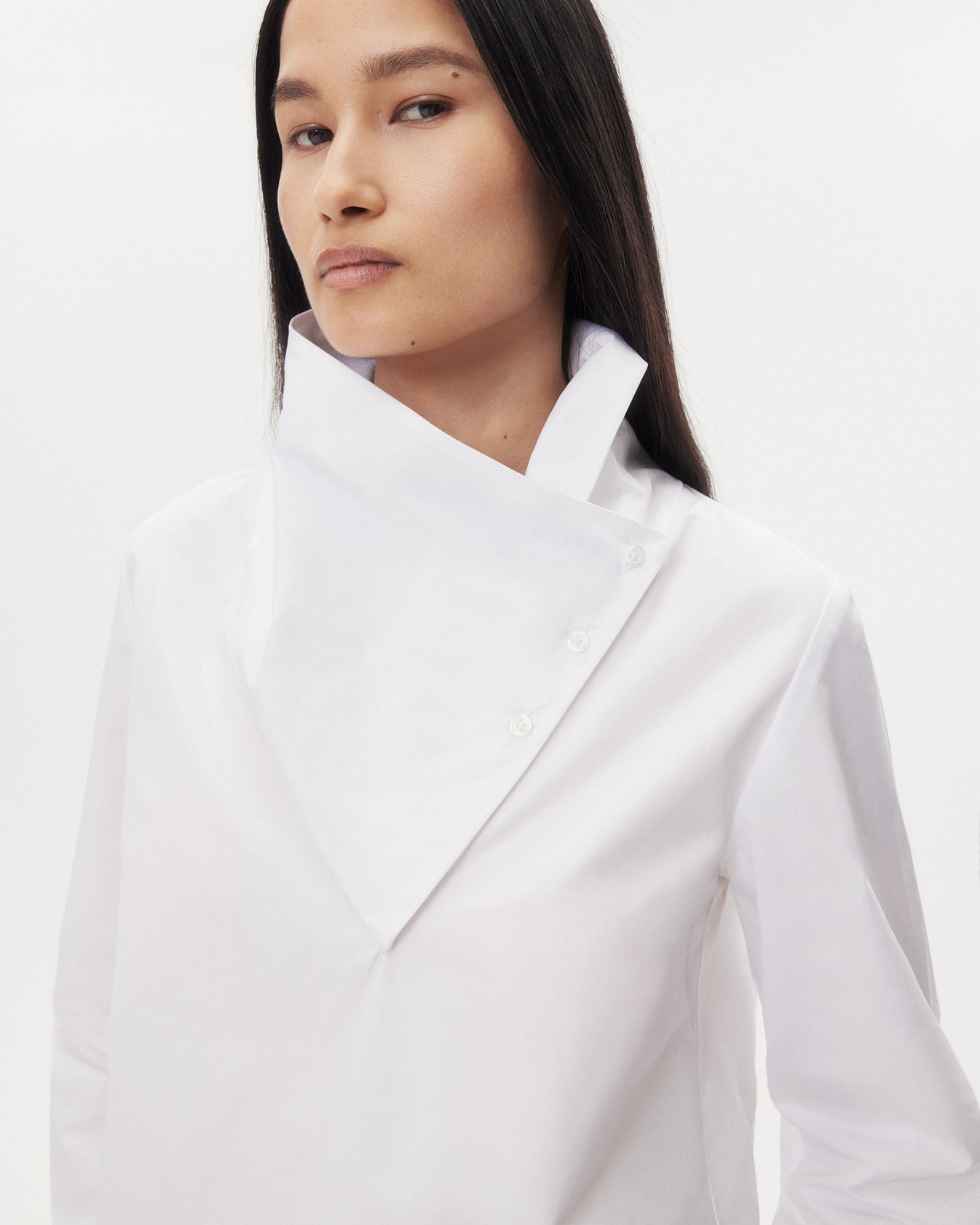TWP White My Maria Top in Super Compact Poplin view 2