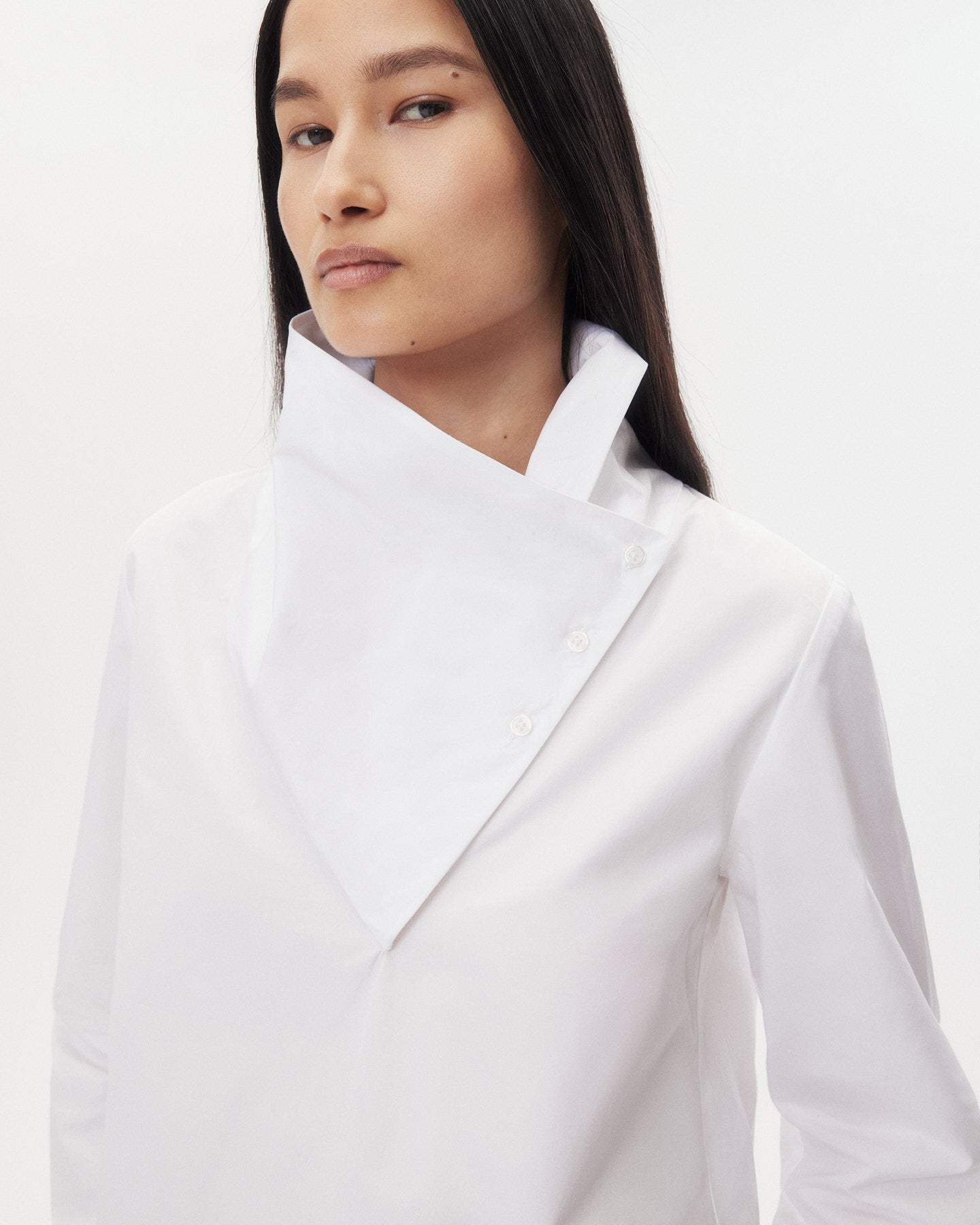 TWP White My Maria Top in Super Compact Poplin view 2