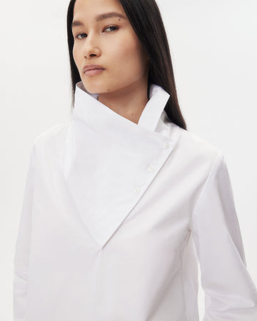 TWP White My Maria Top in Super Compact Poplin view 3