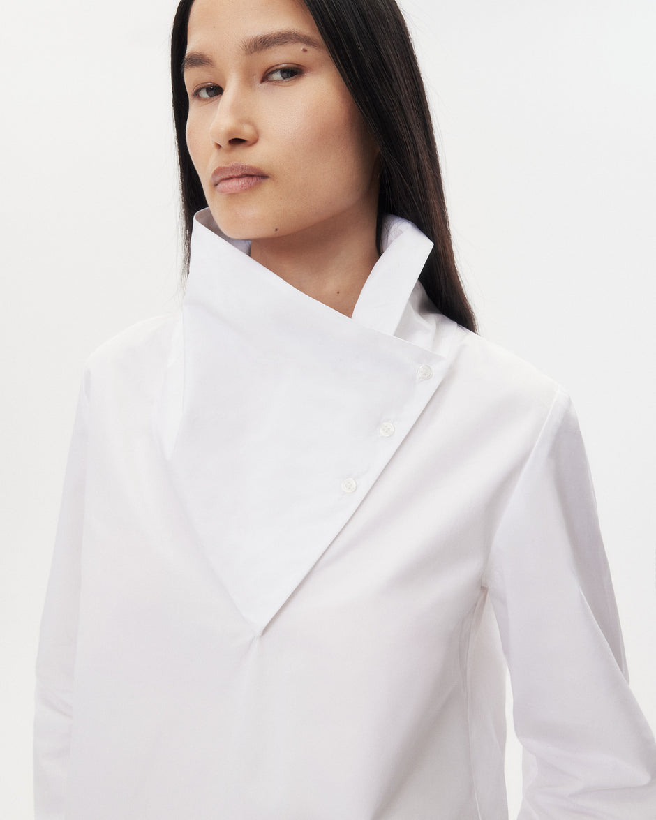 TWP White My Maria Top in Super Compact Poplin view 3