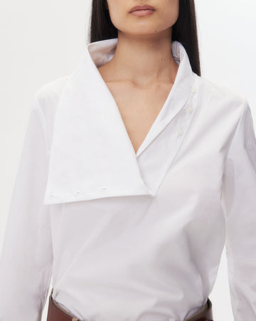 TWP White My Maria Top in Super Compact Poplin view 2
