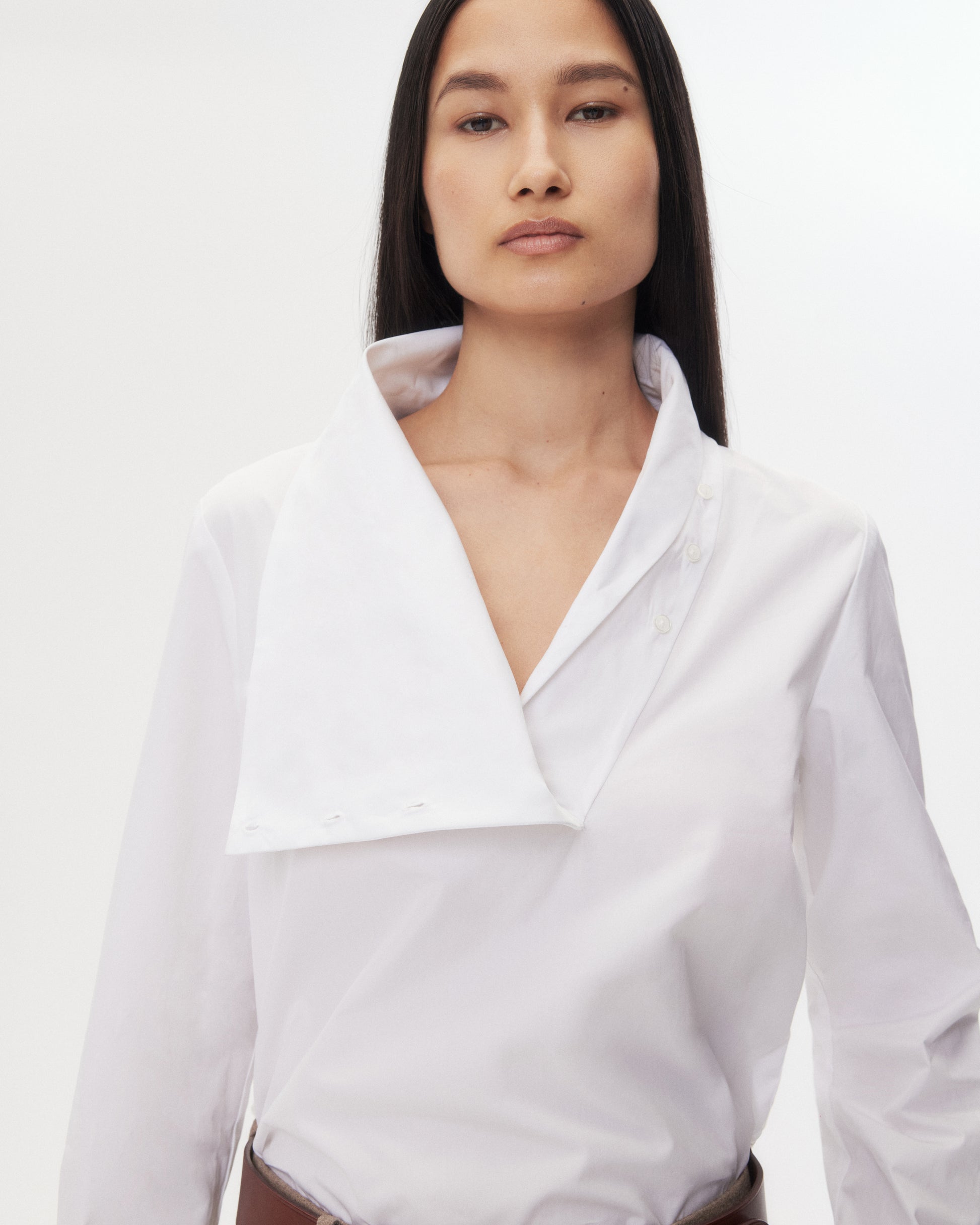 TWP White My Maria Top in Super Compact Poplin view 1