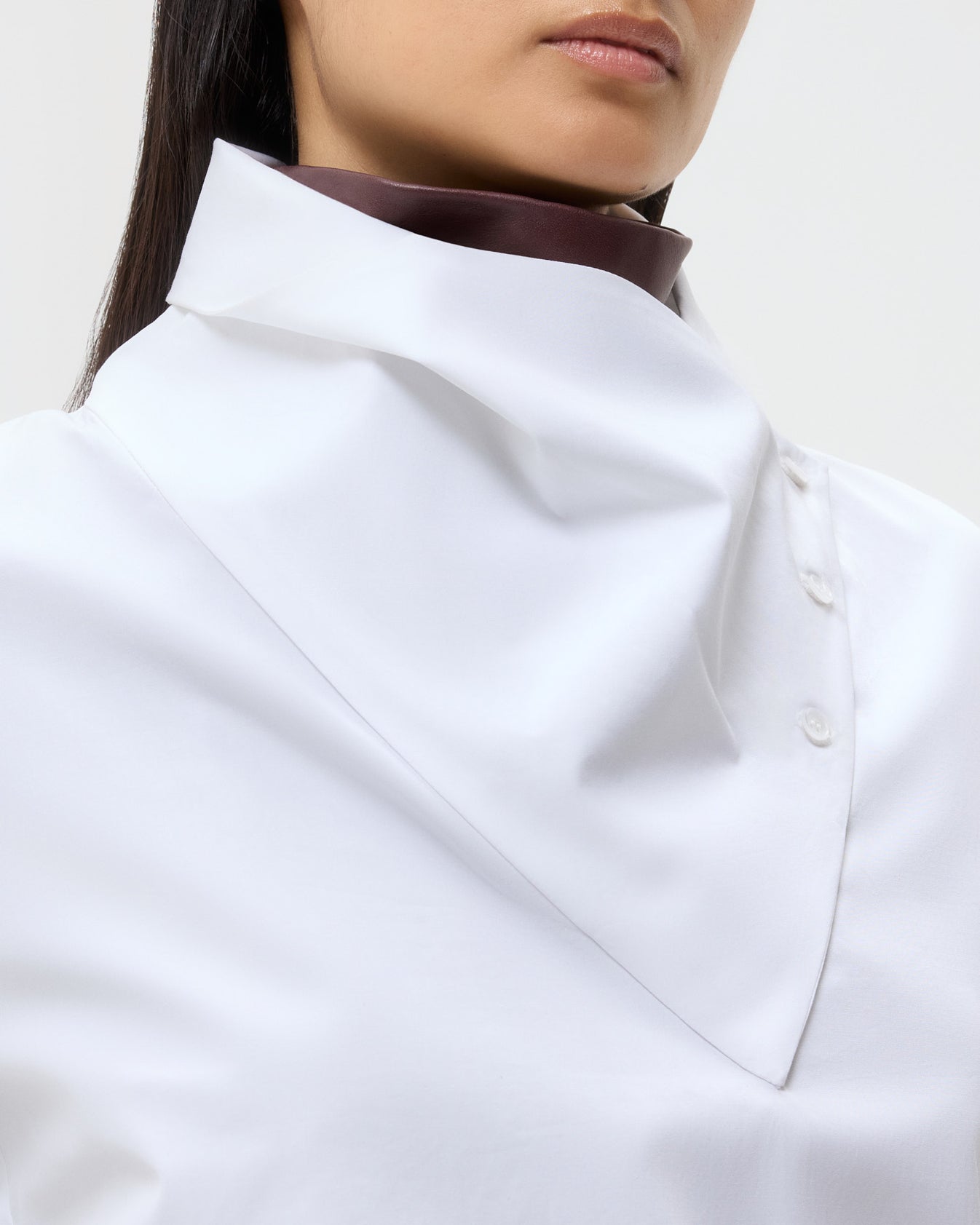 TWP White My Maria Top in Super Compact Poplin view 2