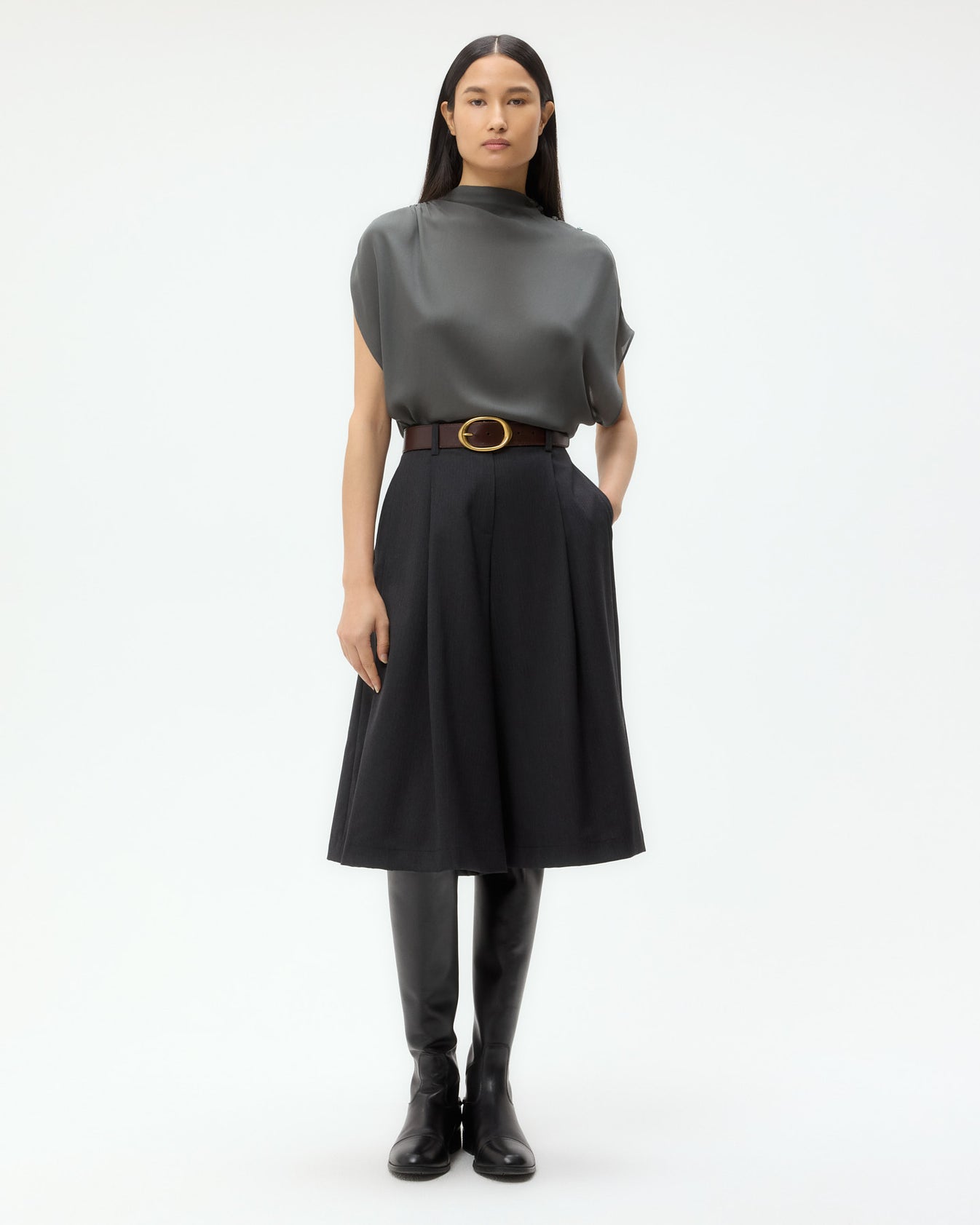 TWP Urban chic Wish You Would Top In Silk Georgette view 2