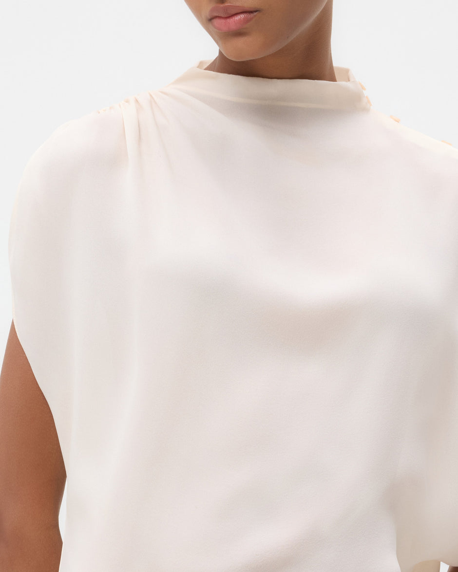 TWP Pink tint Wish You Would Top in Silk Georgette view 2