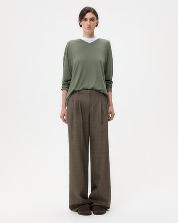 TWP Beetle LS High V Shirt in Supima Cotton view 6