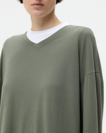TWP Beetle LS High V Shirt in Supima Cotton view 1