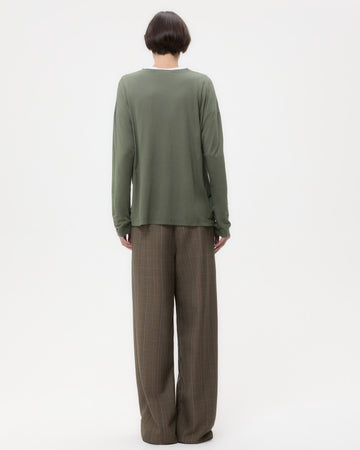 TWP Beetle LS High V Shirt in Supima Cotton view 5