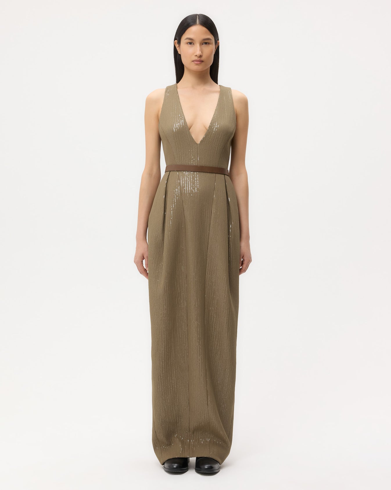 TWP Olive Used to Love Me A Lot Dress in Chiffon Encased Paillettes view 6