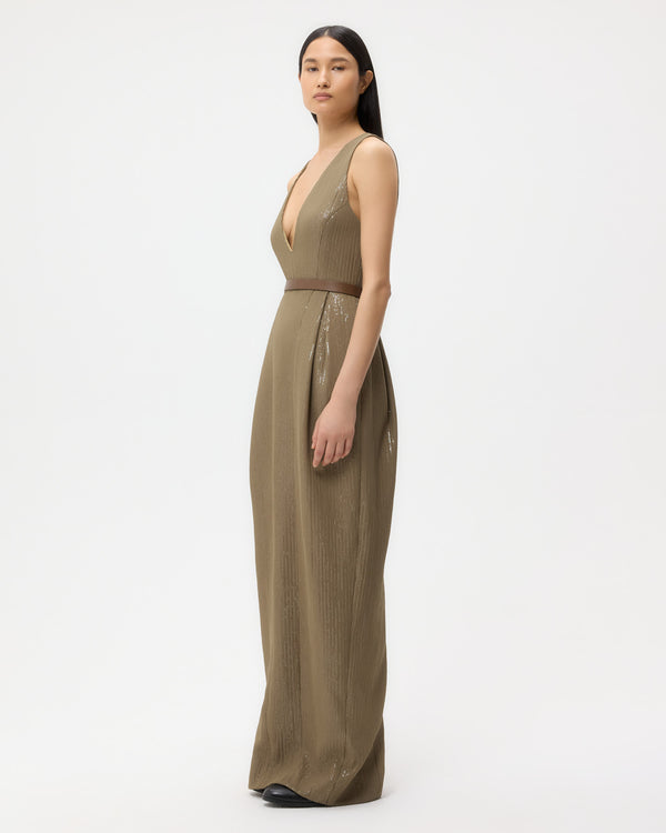 TWP Olive Used to Love Me A Lot Dress in Chiffon Encased Paillettes view 4