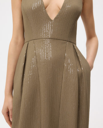 TWP Olive Used to Love Me A Lot Dress in Chiffon Encased Paillettes view 2