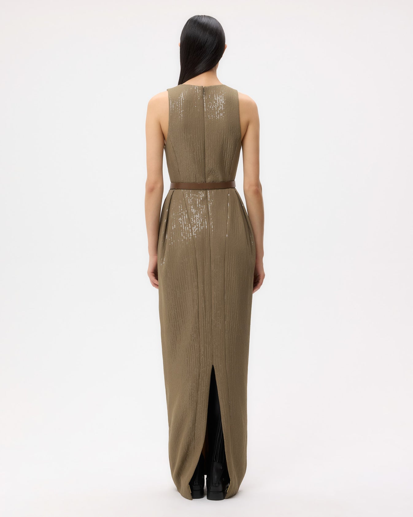 TWP Olive Used to Love Me A Lot Dress in Chiffon Encased Paillettes view 5