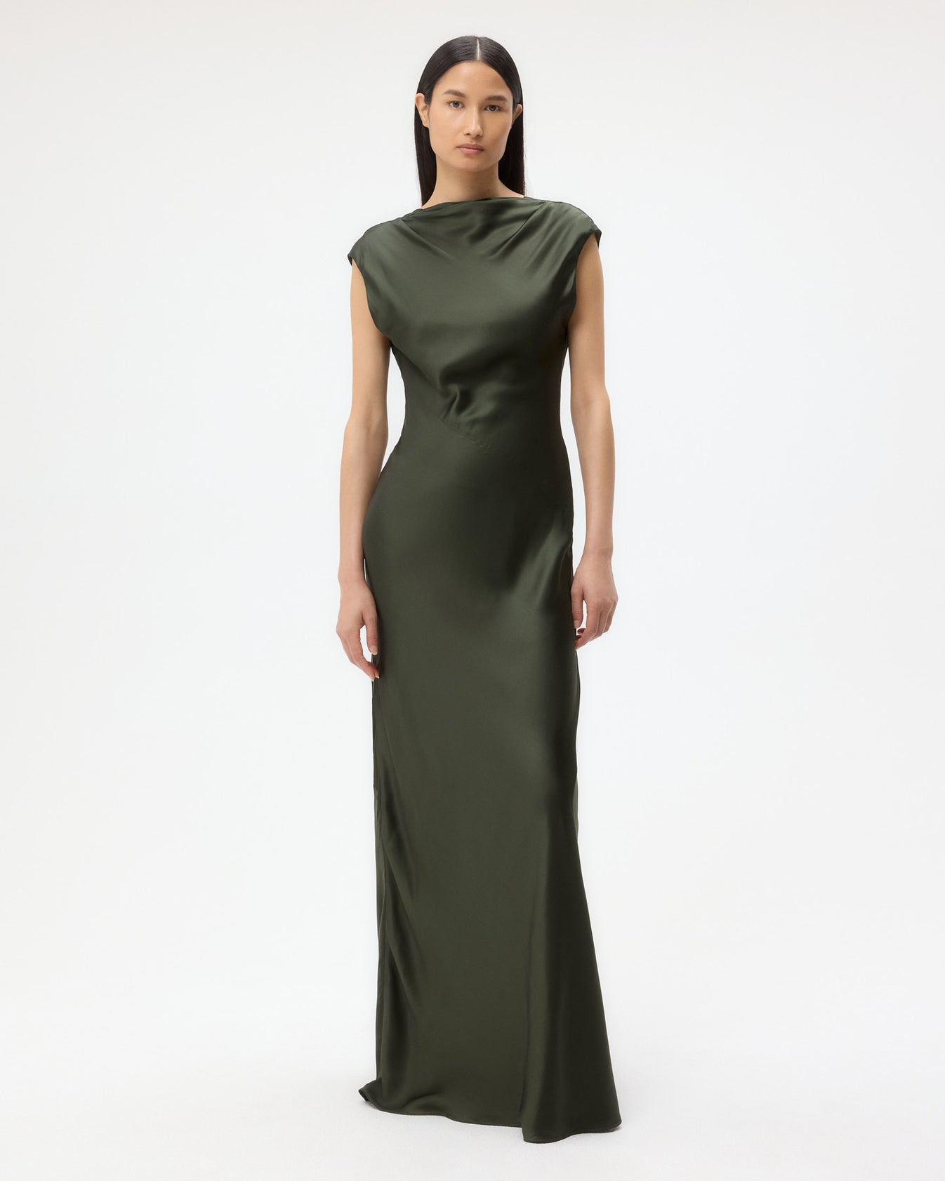 TWP Duffle bag Back to You Dress in Shiny Satin view 2