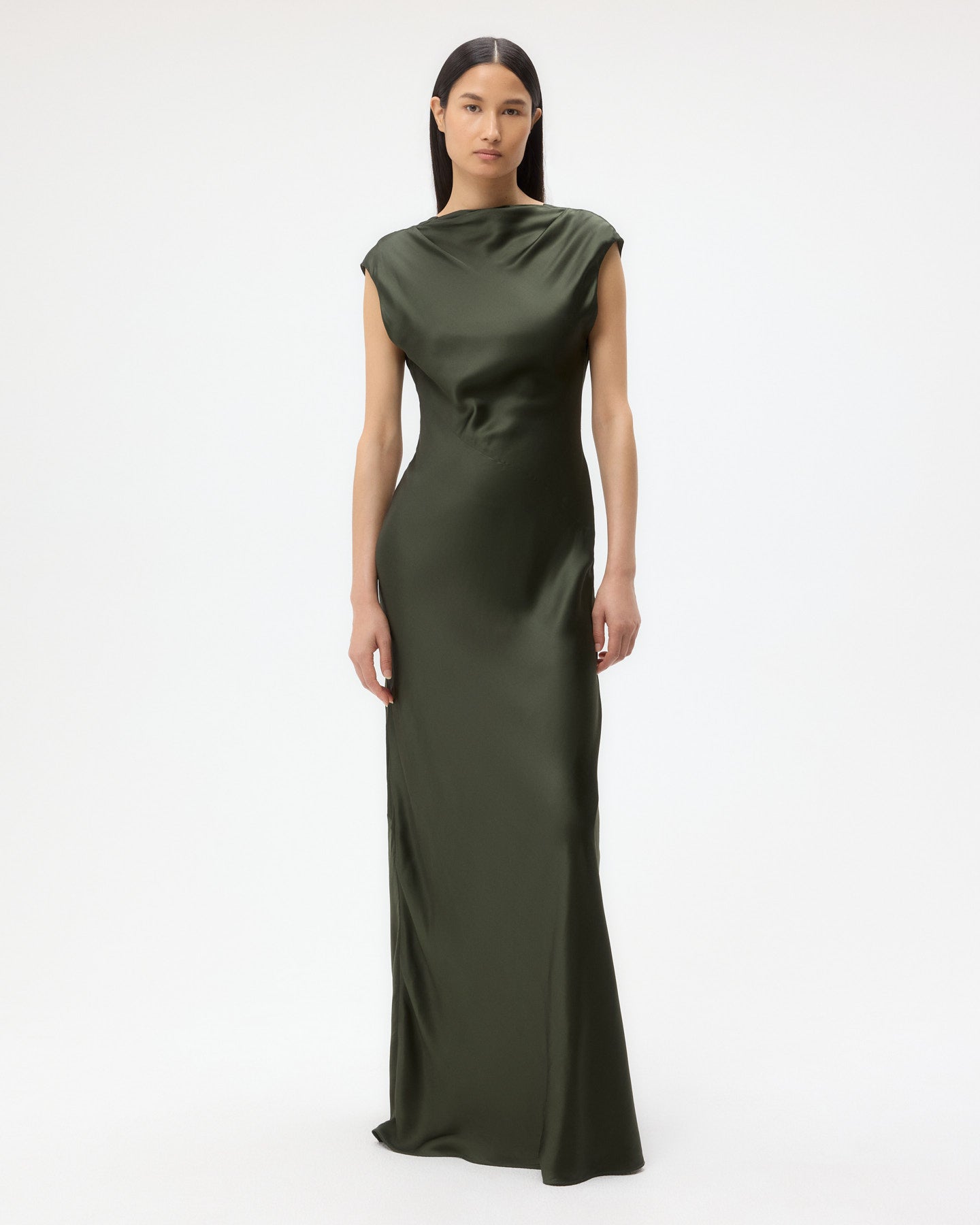 TWP Duffle bag Back to You Dress in Shiny Satin view 2