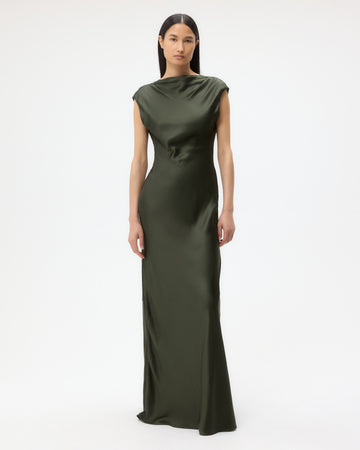 TWP Duffle bag Back to You Dress in Shiny Satin view 1