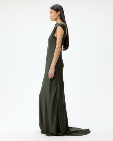 TWP Duffle bag Back to You Dress in Shiny Satin view 3