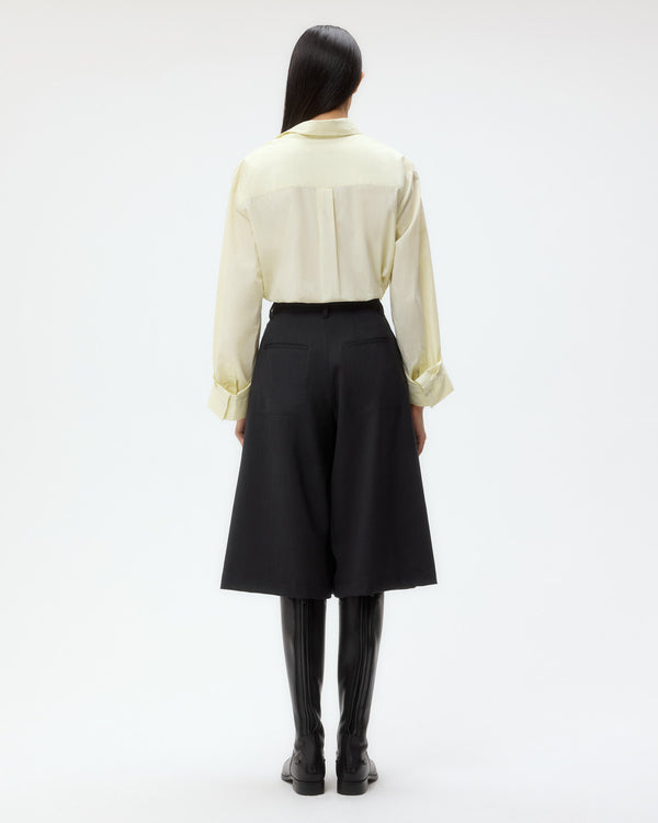 TWP Charcoal Steffens Short in Micro Herringbone Suiting view 6
