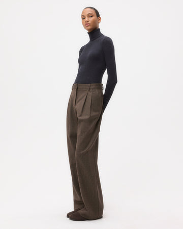 TWP Dark charcoal Knit Turtleneck in Merino Wool view 3