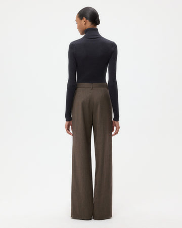 TWP Dark charcoal Knit Turtleneck in Merino Wool view 6