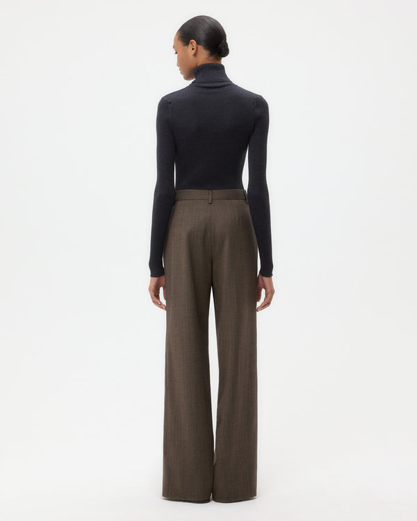 TWP Dark charcoal Knit Turtleneck in Merino Wool view 5