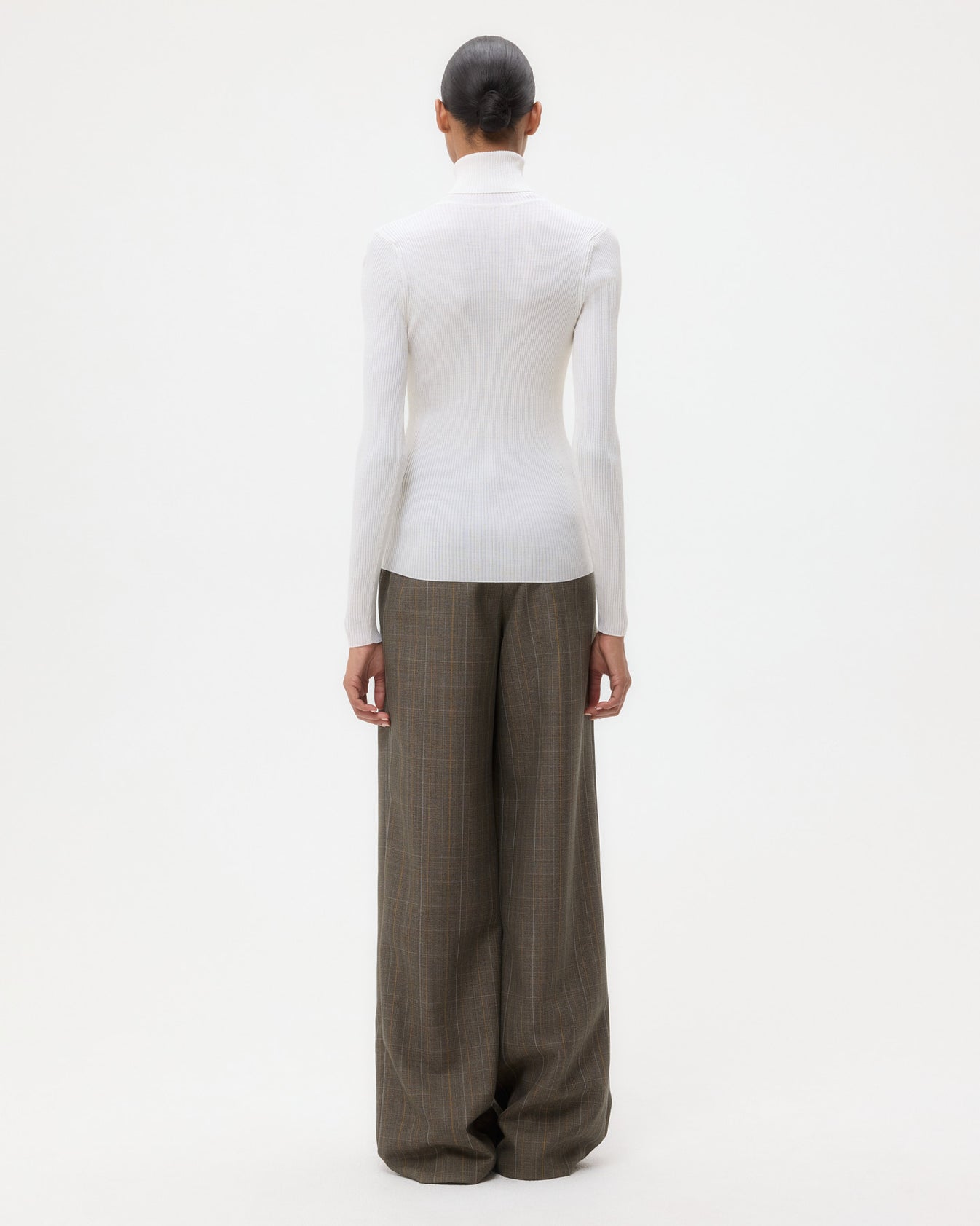TWP Ivory Knit Turtleneck in Merino Wool view 5