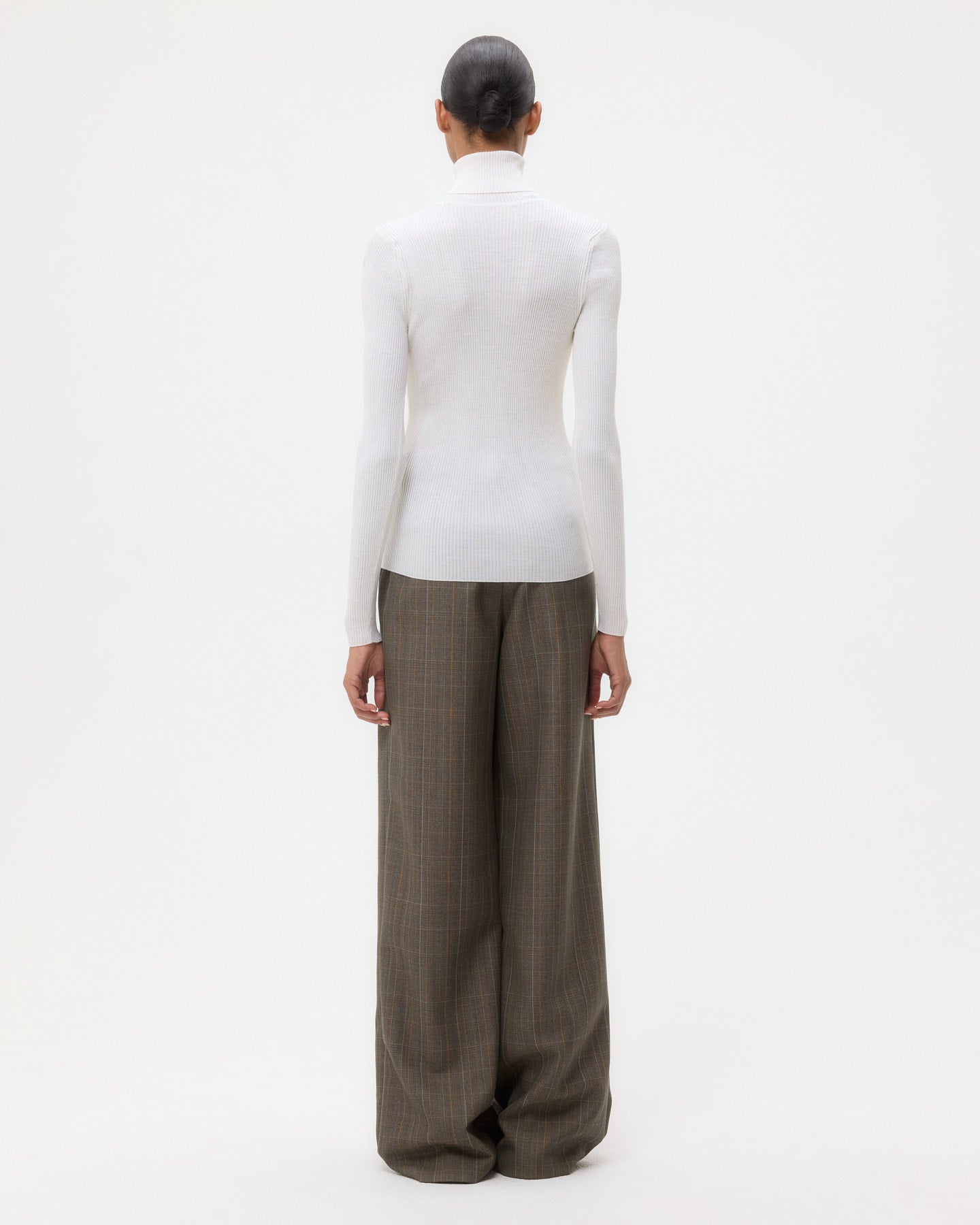 TWP Ivory Knit Turtleneck in Merino Wool view 5