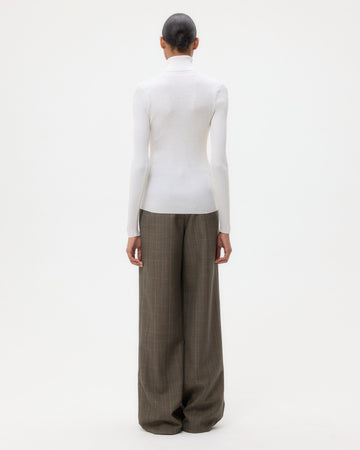 TWP Ivory Knit Turtleneck in Merino Wool view 6
