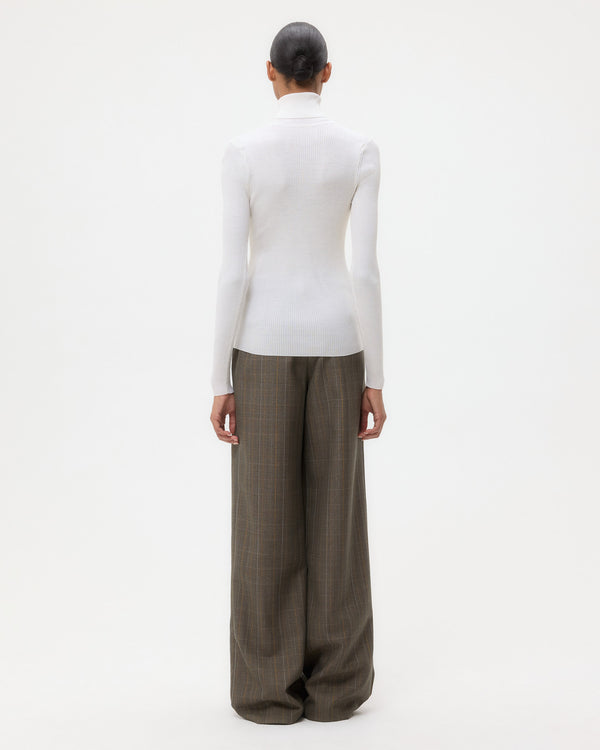 TWP Ivory Knit Turtleneck in Merino Wool view 5