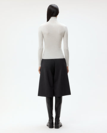 TWP White heather grey Knit Turtleneck in Merino Wool view 5