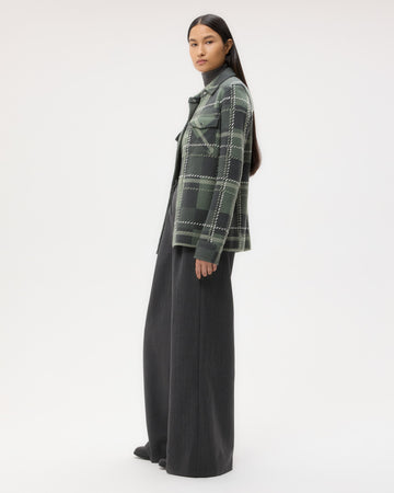 TWP Grey green multi Rancher&#39;s Cardigan in Cashmere view 4