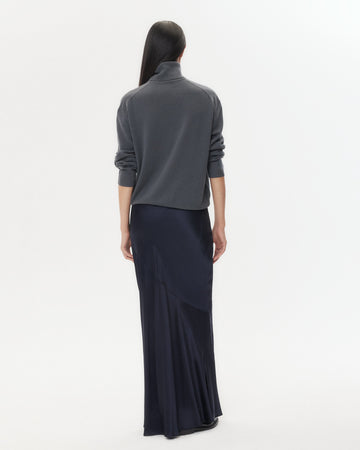 TWP Flat charcoal Easy T Neck Sweater in Cashmere view 4
