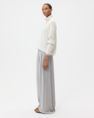 TWP Ivory Easy T Neck Sweater in Cashmere view 4